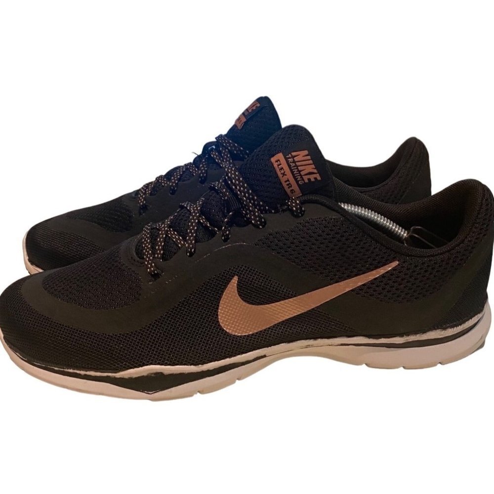 NIKE Flex TR 6 Women's Shoes, Size 9, Black/Rose Gold  Great Condition, Pre-Owne